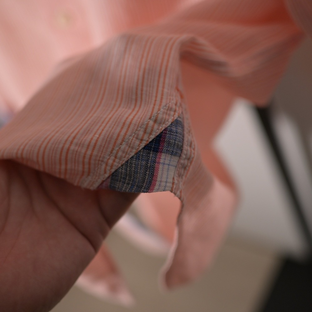 Tommy Bahama Mens XL $185. Linen Striped long sleeve **DAMAGE**-see note/pic - Picture 5 of 11